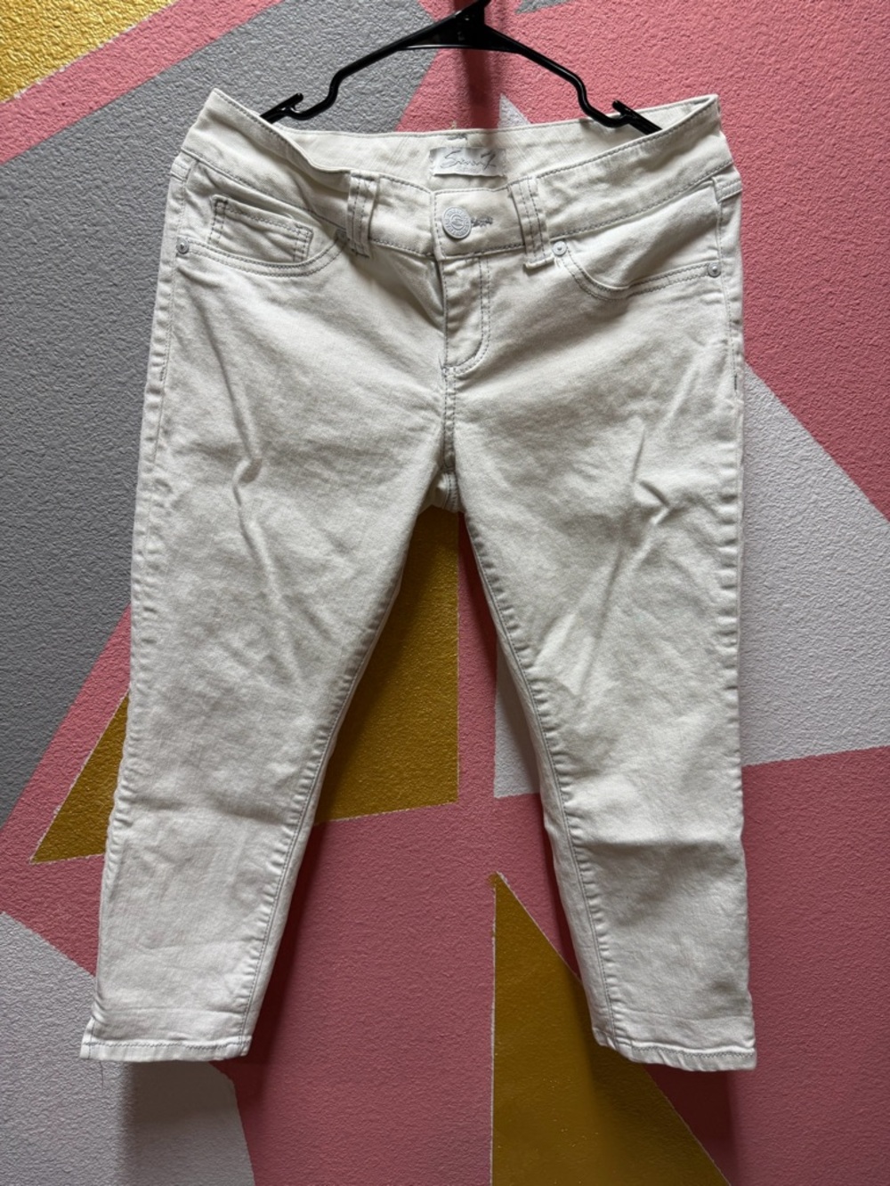 Cream Skinny Jeans